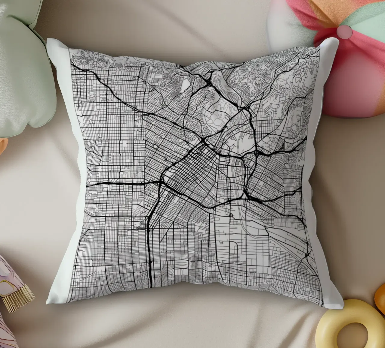 Los Angeles Minimal decorative cushion by Hubert Roguski