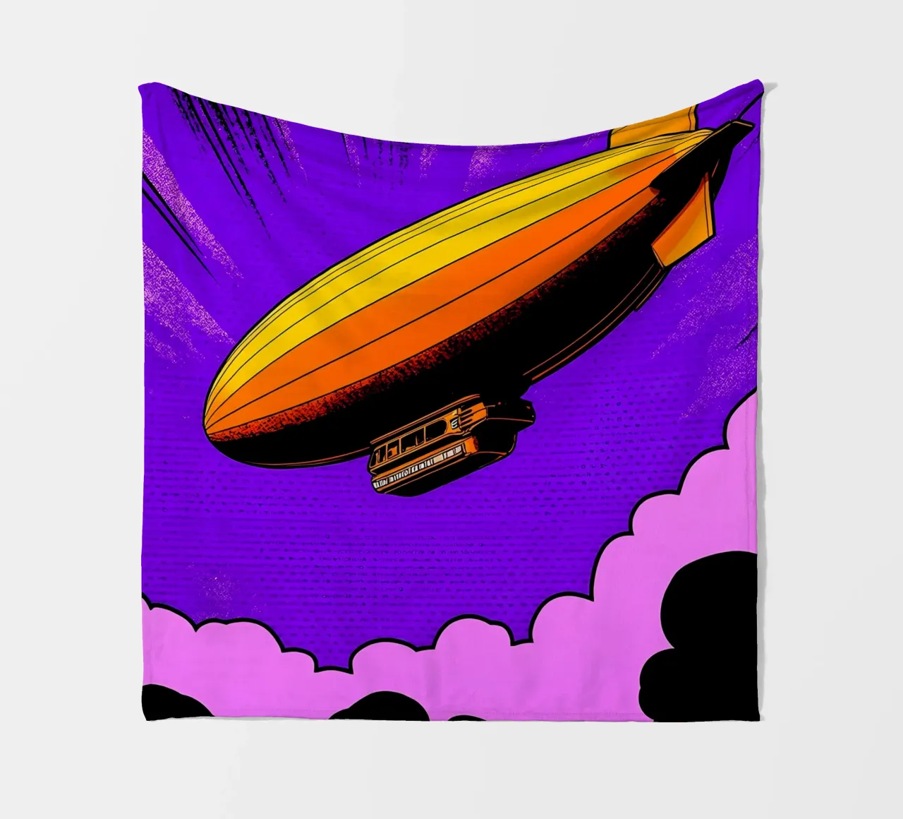 Dirigibile - Pop Art coperta in pile da ColorCrash Gallery
