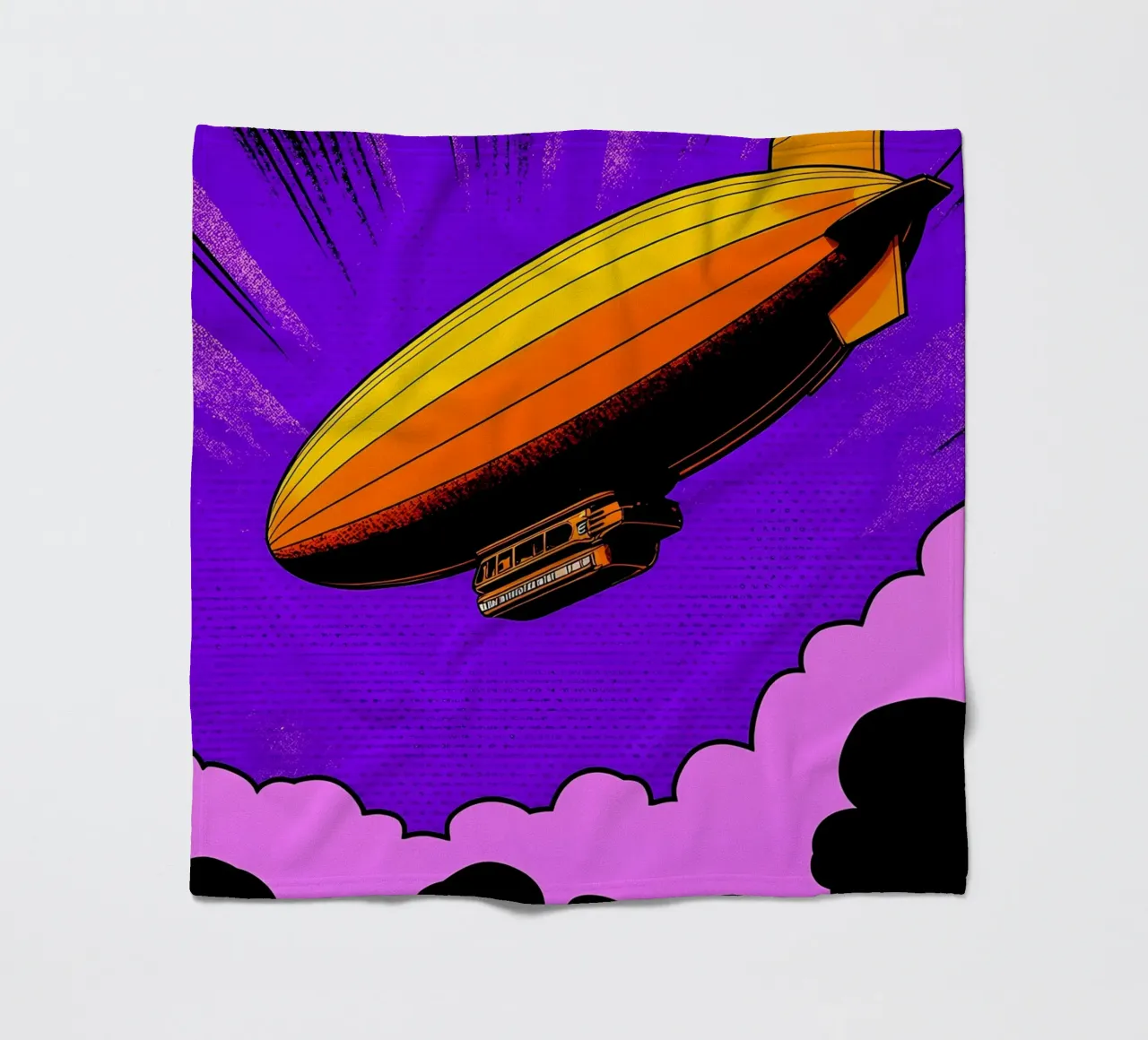 Dirigibile - Pop Art coperta in pile da ColorCrash Gallery