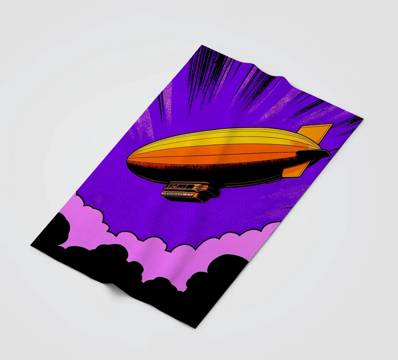 Dirigibile - Pop Art coperta in pile da ColorCrash Gallery