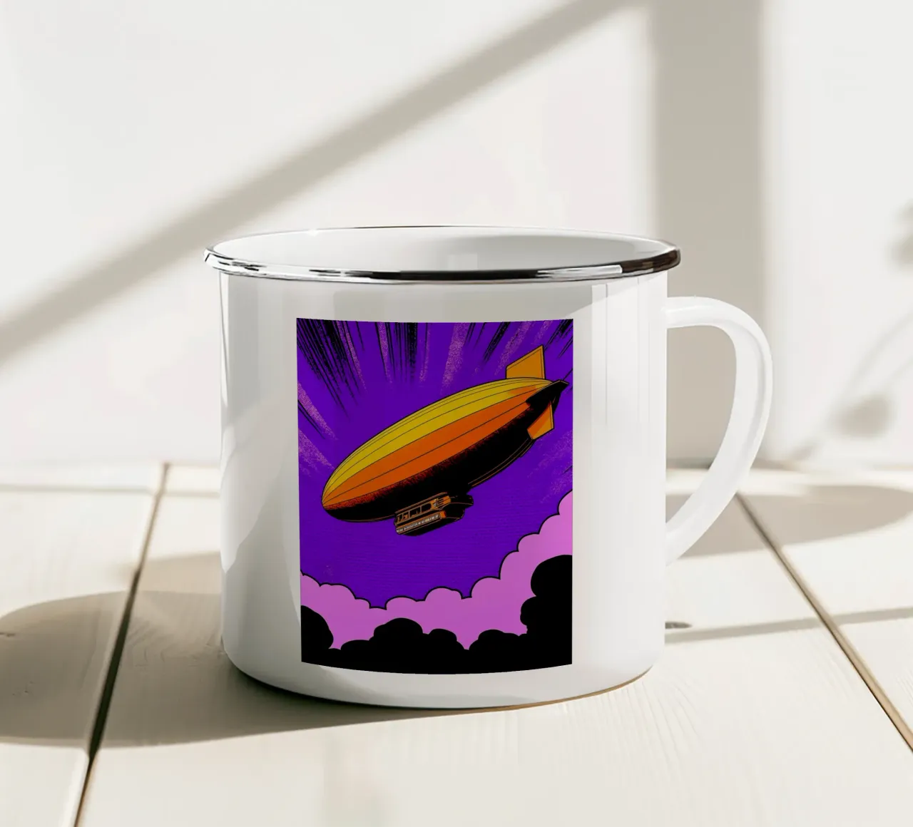 Dirigibile - Pop Art tazza in smalto da ColorCrash Gallery