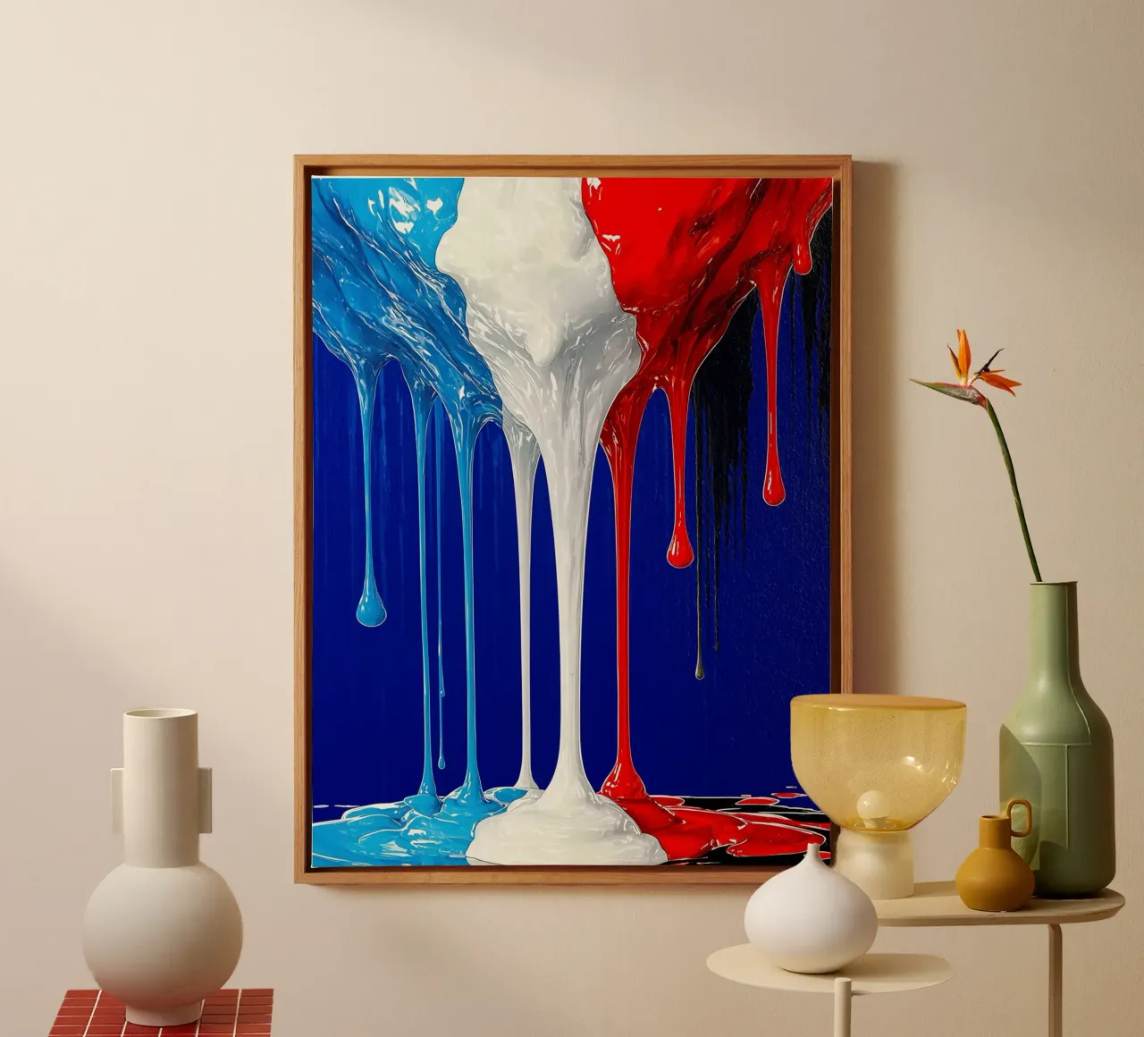 Gocciolamento di vernice - Pop Art tela con Cornice a cassetta da ColorCrash Gallery