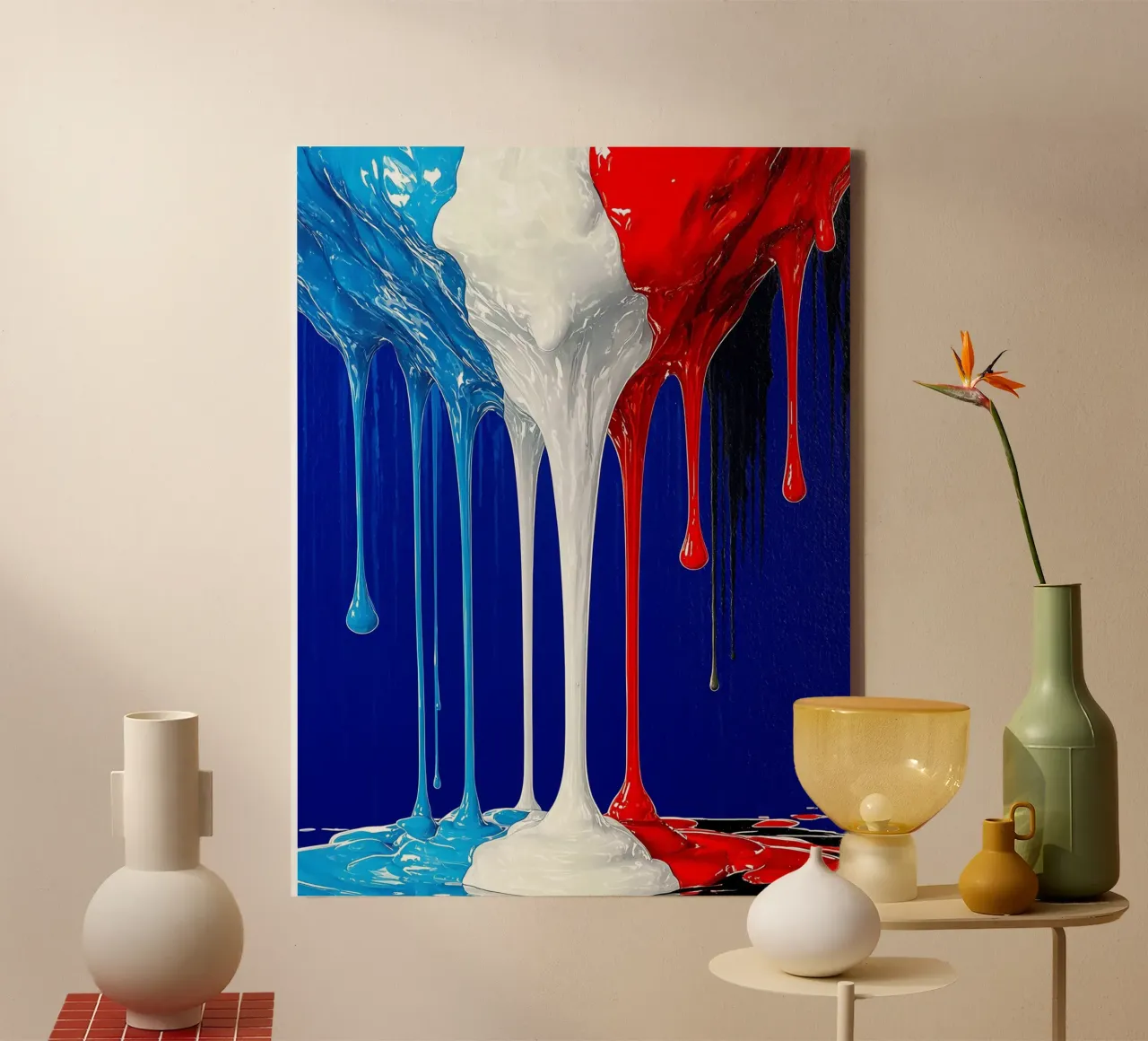 Gocciolamento di vernice - Pop Art tela con Cornice a cassetta da ColorCrash Gallery