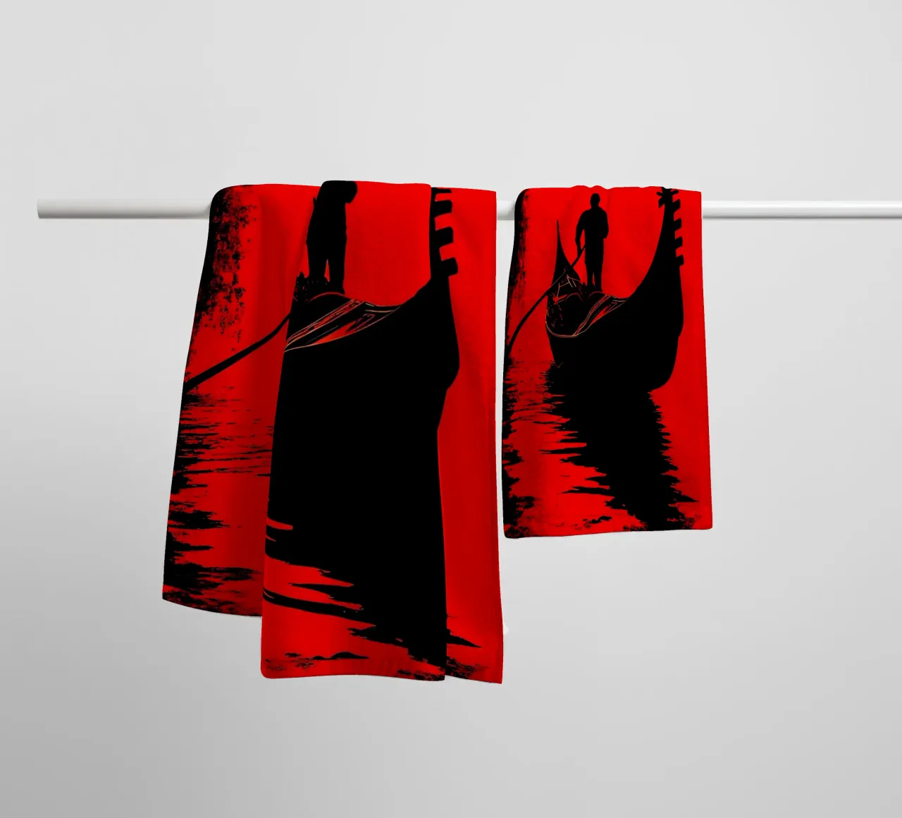 Gondola - Pop Art asciugamano da bagno da ColorCrash Gallery