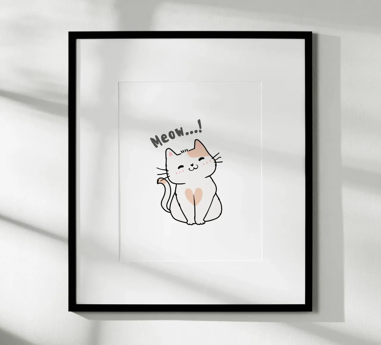 gatto poster con telaio in plastica da khoailang
