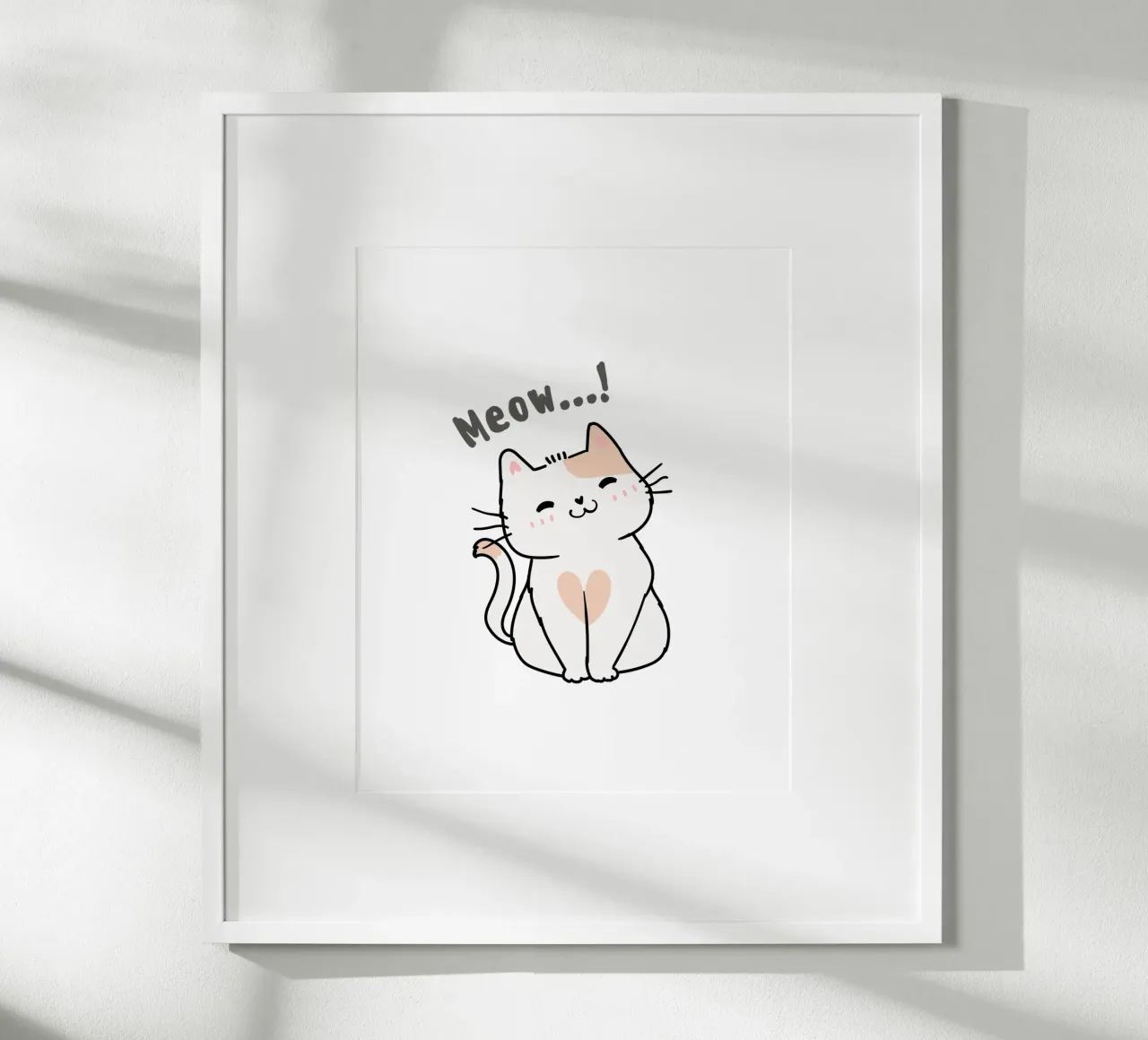 gatto poster con telaio in plastica da khoailang