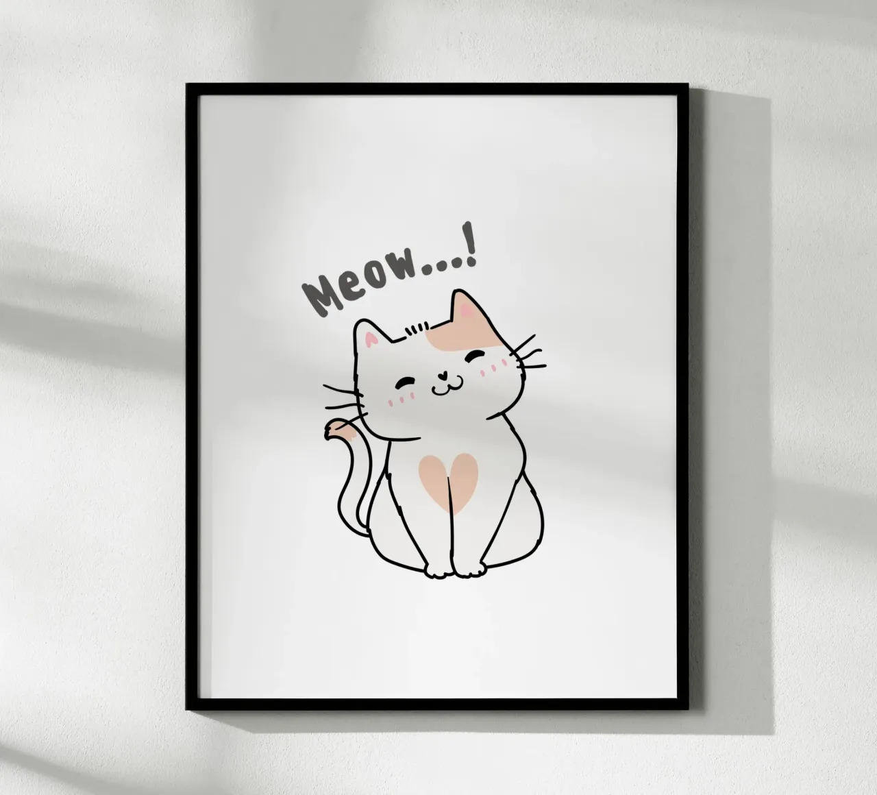 gatto poster con telaio in plastica da khoailang