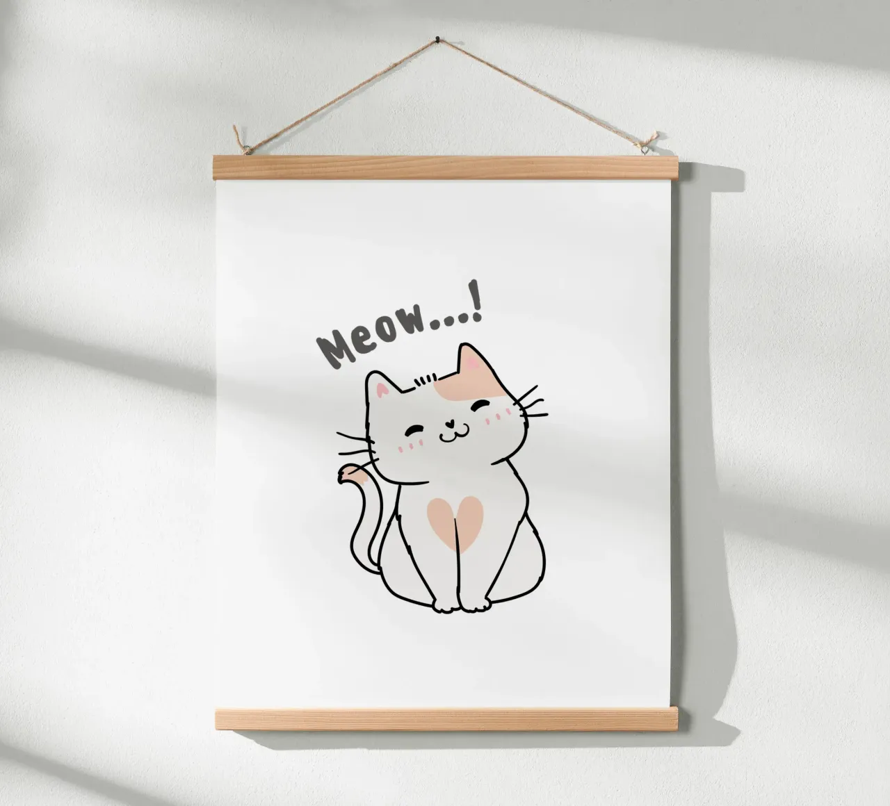 gatto poster con telaio in plastica da khoailang