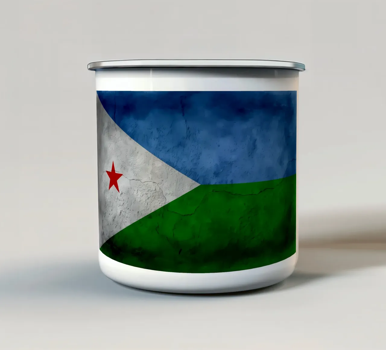 Bandiera d'epoca di Gibuti tazza in smalto da Joshua A Holmes