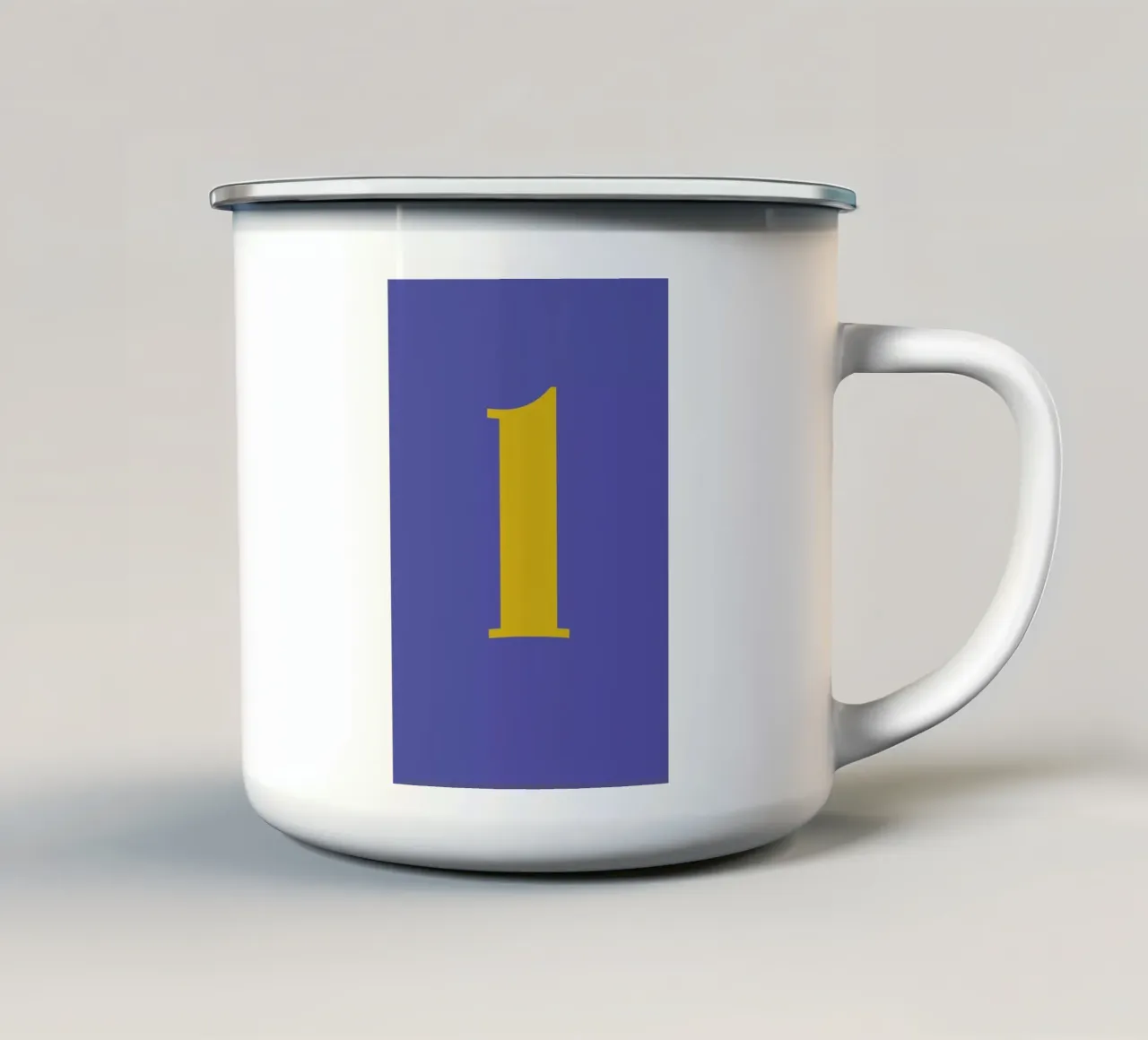 Blue Letter L tazza in smalto da Studio One