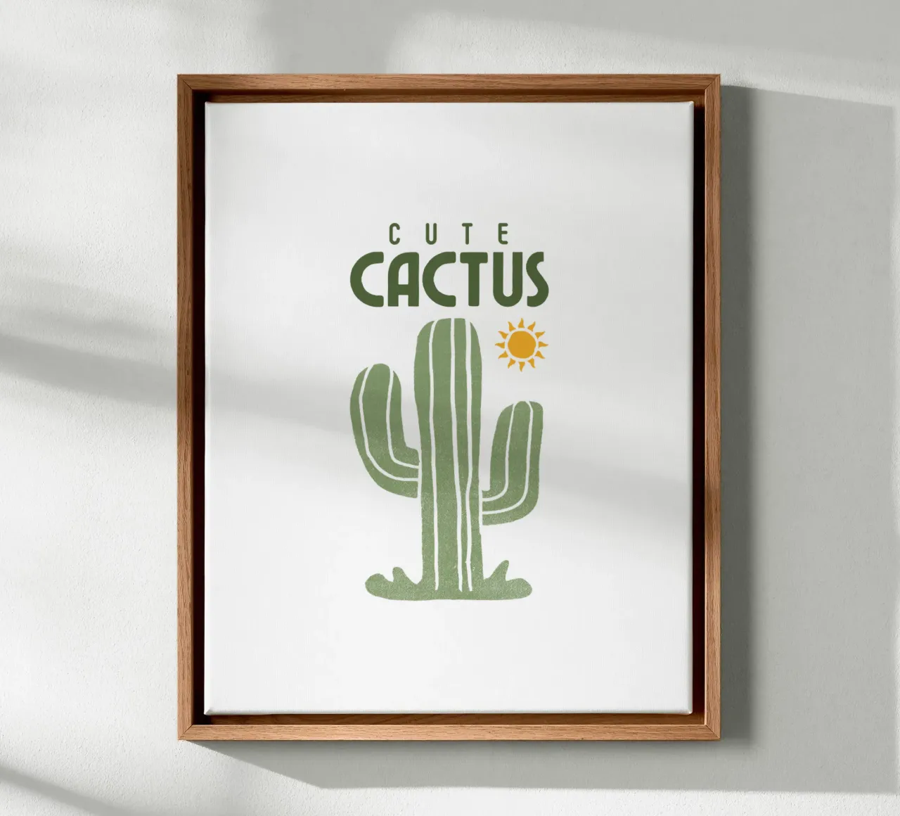 cactus carino tela con Cornice a cassetta da khoailang