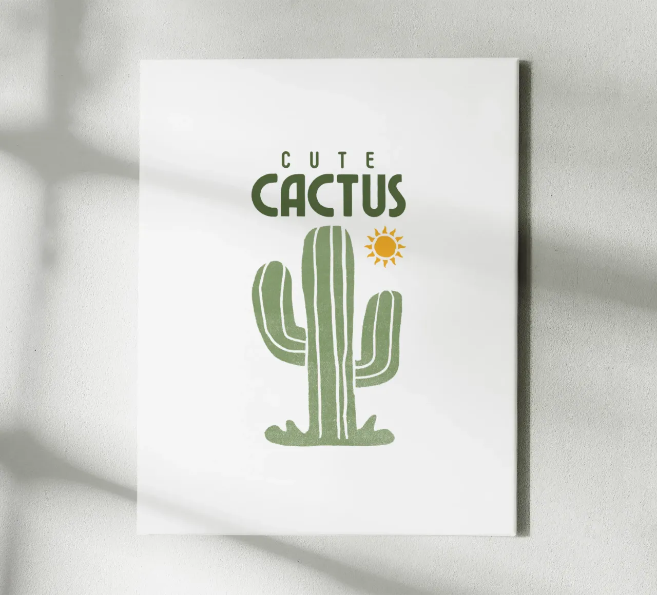 cactus carino tela con Cornice a cassetta da khoailang