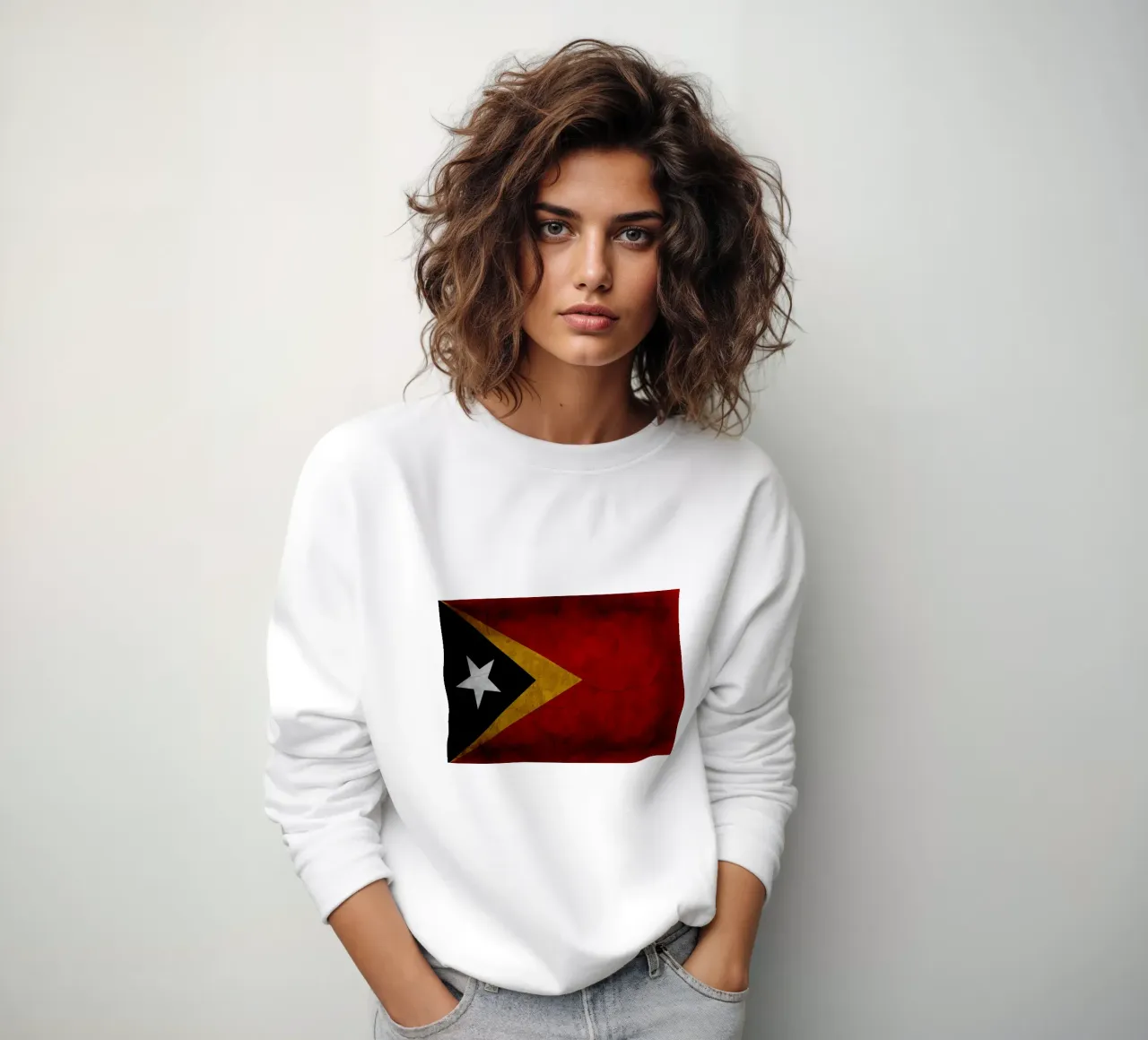 Bandiera d'epoca di Timor Est felpa da Joshua A Holmes