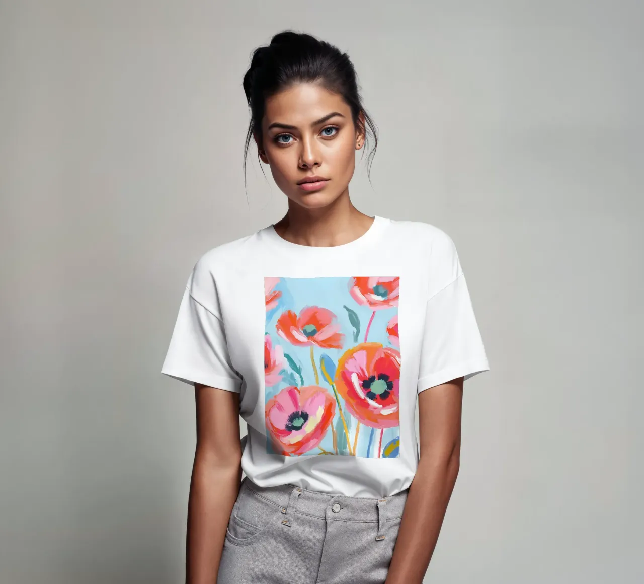 Mohnblumen t-shirt da Ohkimiko
