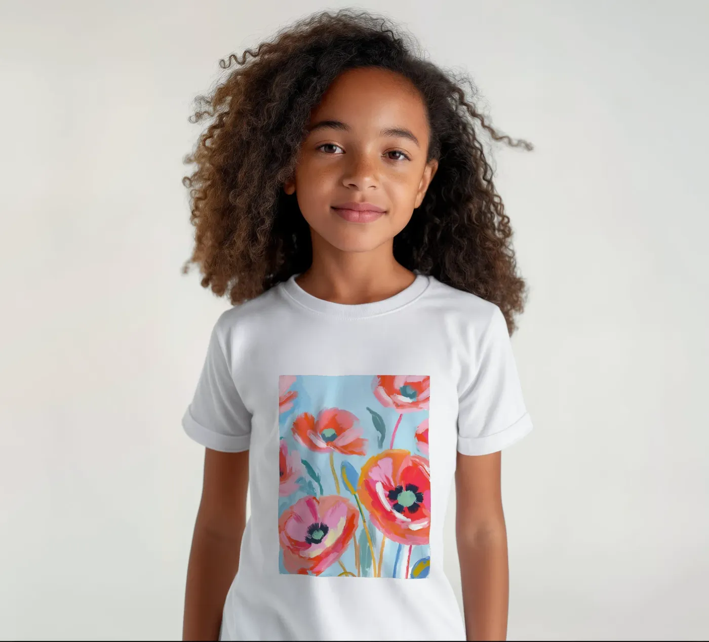 Mohnblumen t-shirt bambini da Ohkimiko