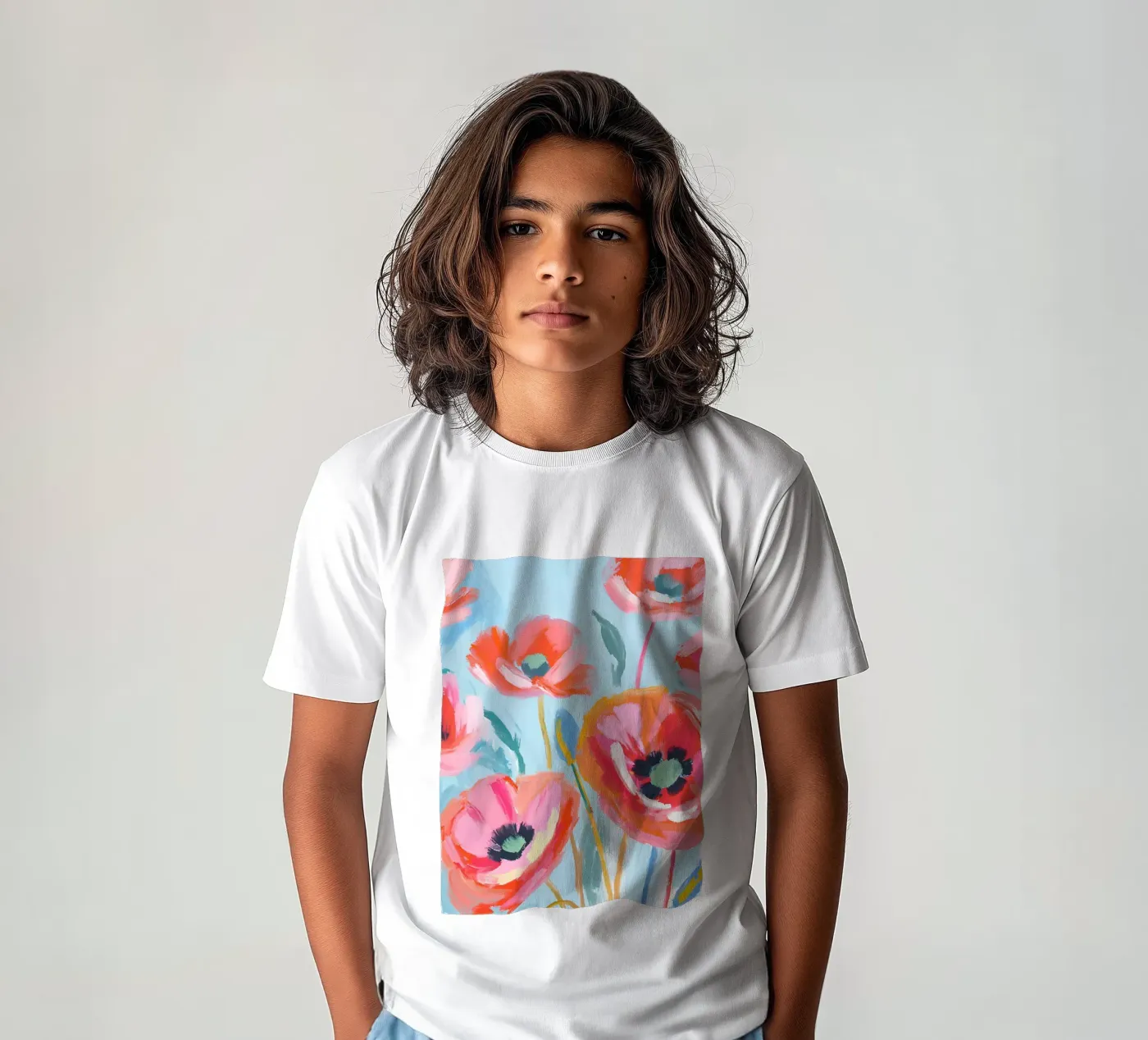 Mohnblumen t-shirt bambini da Ohkimiko