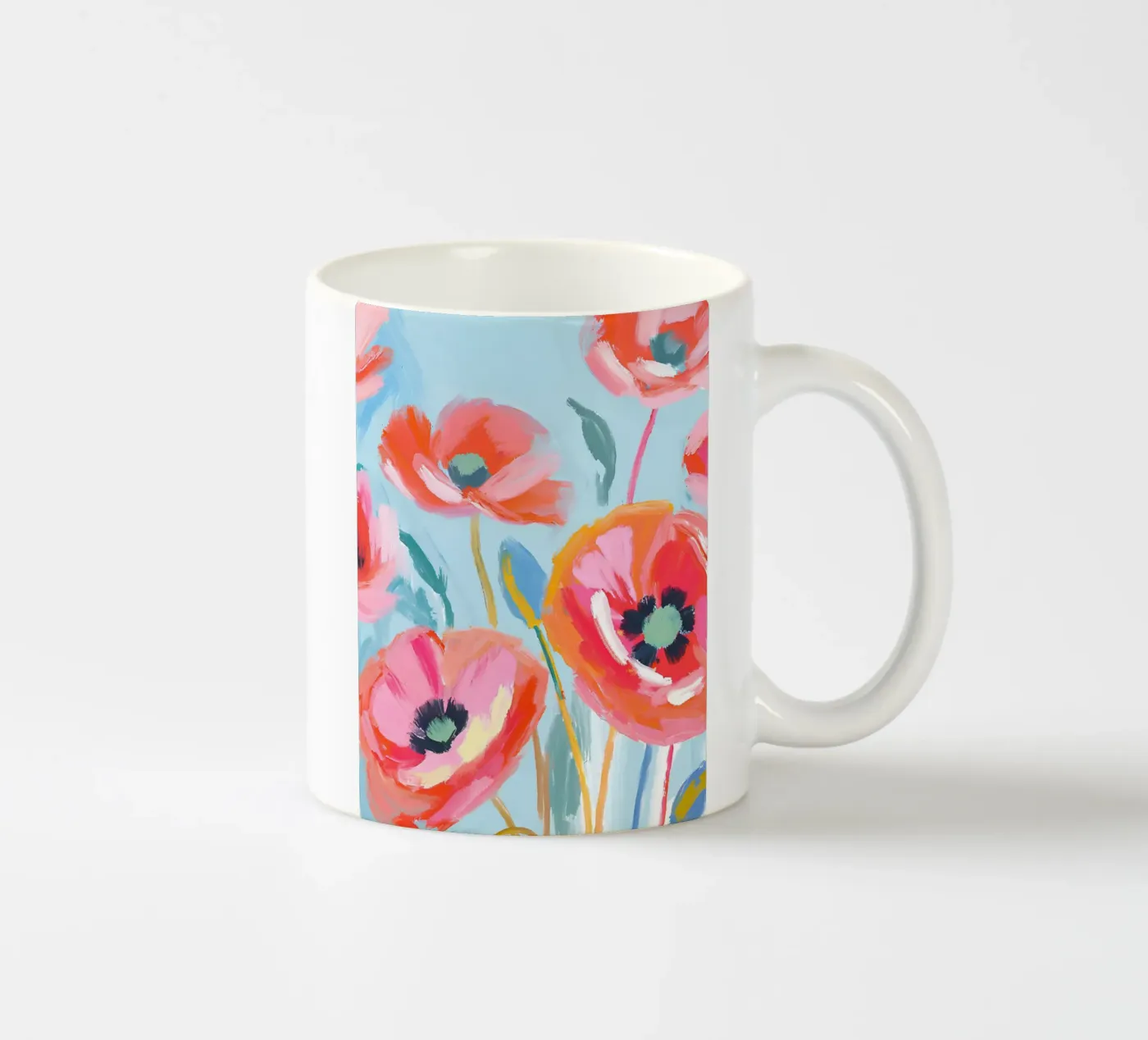 Mohnblumen ceramic mug by Ohkimiko