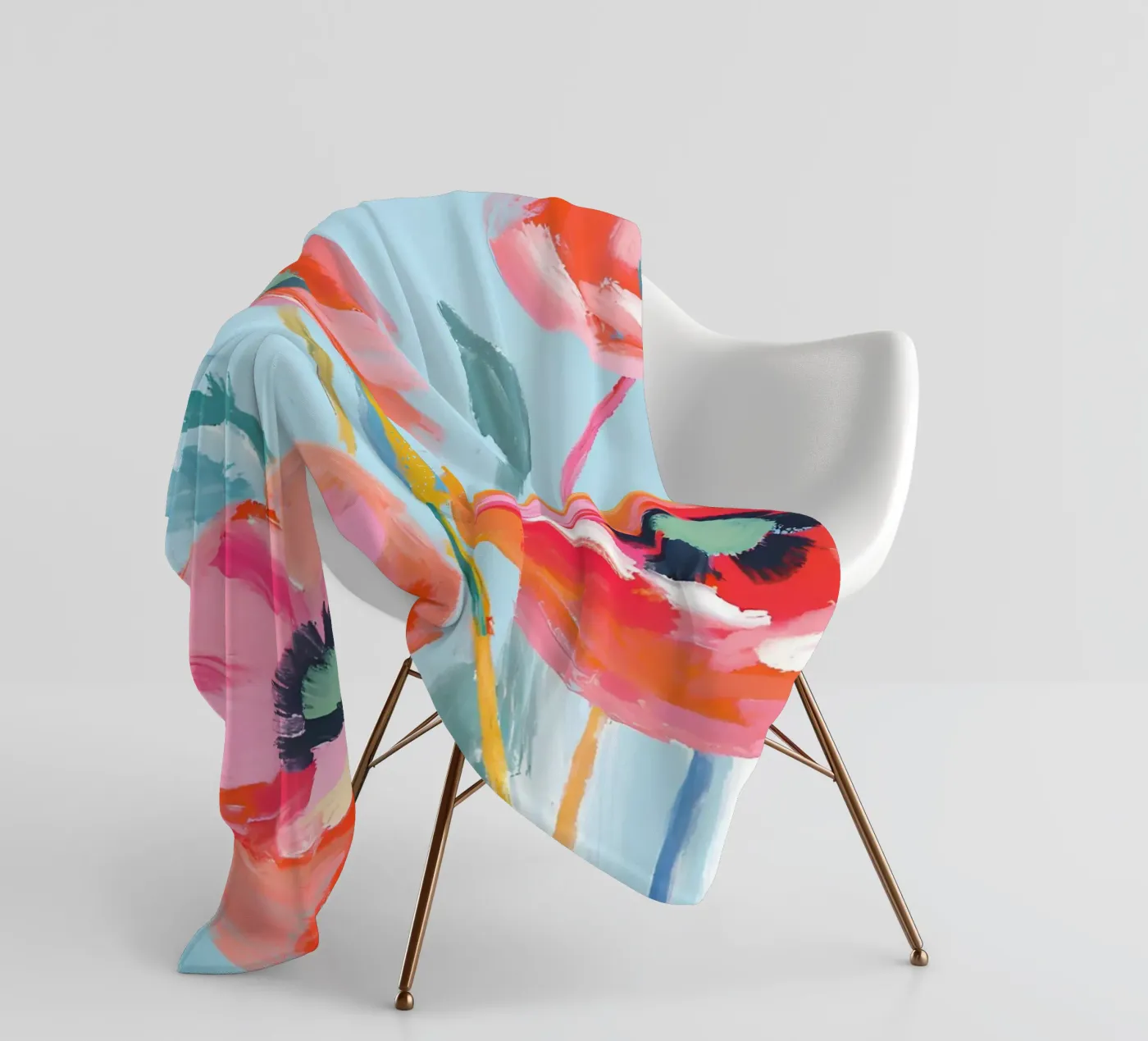 Mohnblumen fleece blanket by Ohkimiko