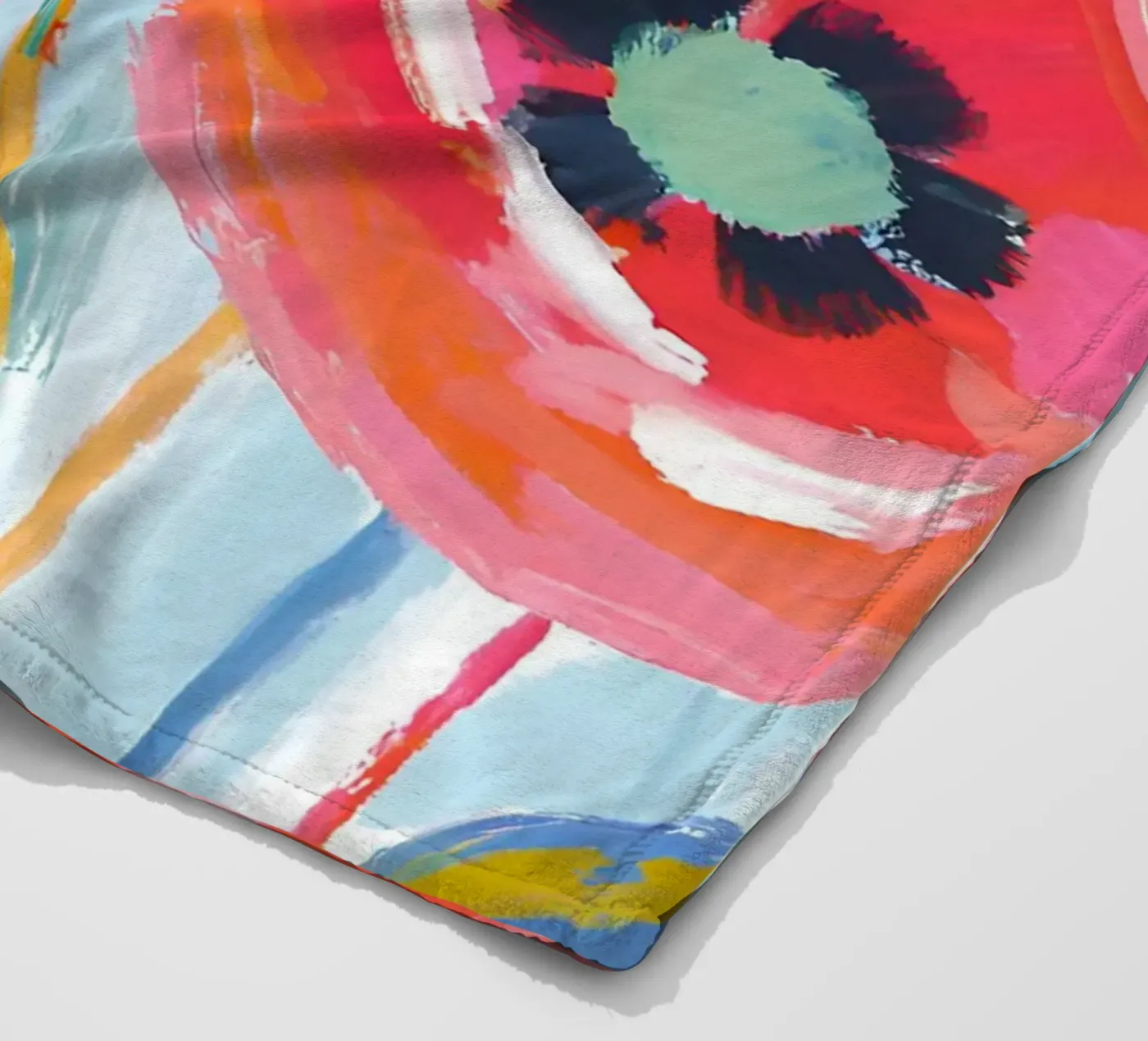 Mohnblumen fleece blanket by Ohkimiko