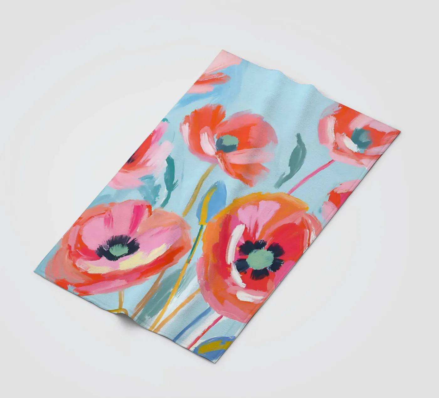 Mohnblumen fleece blanket by Ohkimiko