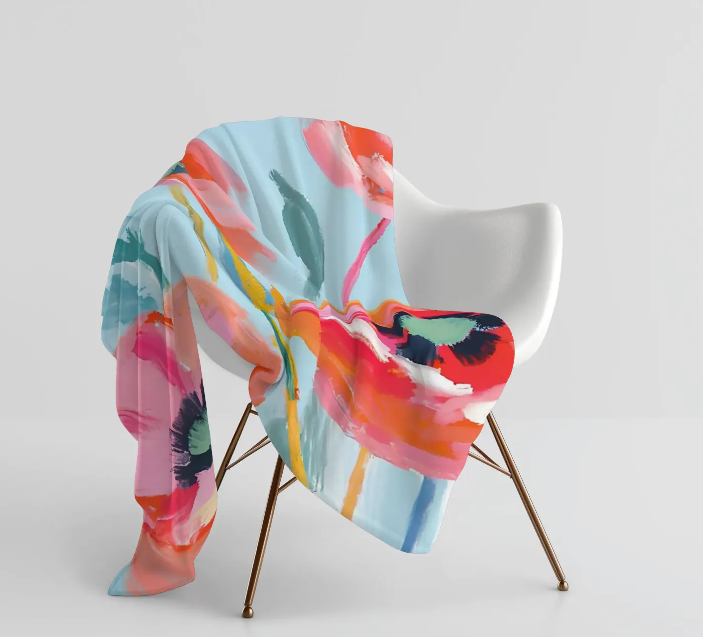 Mohnblumen fleece blanket by Ohkimiko