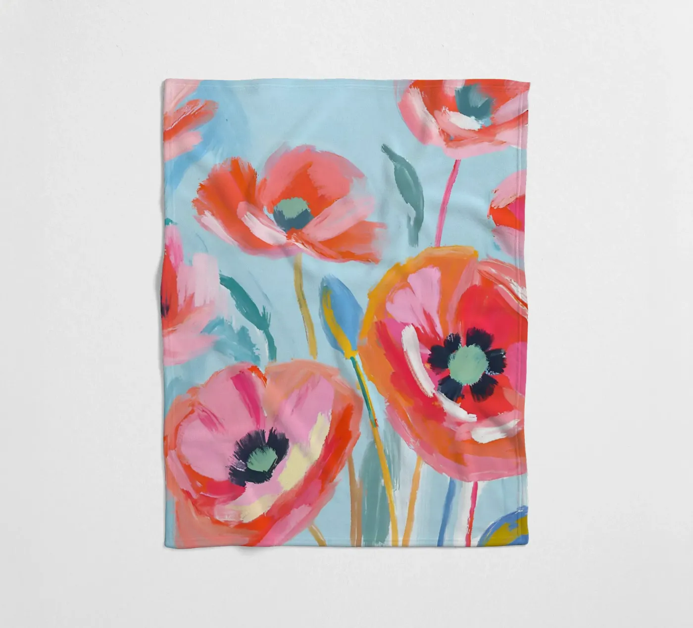 Mohnblumen Fleecedecke von Ohkimiko