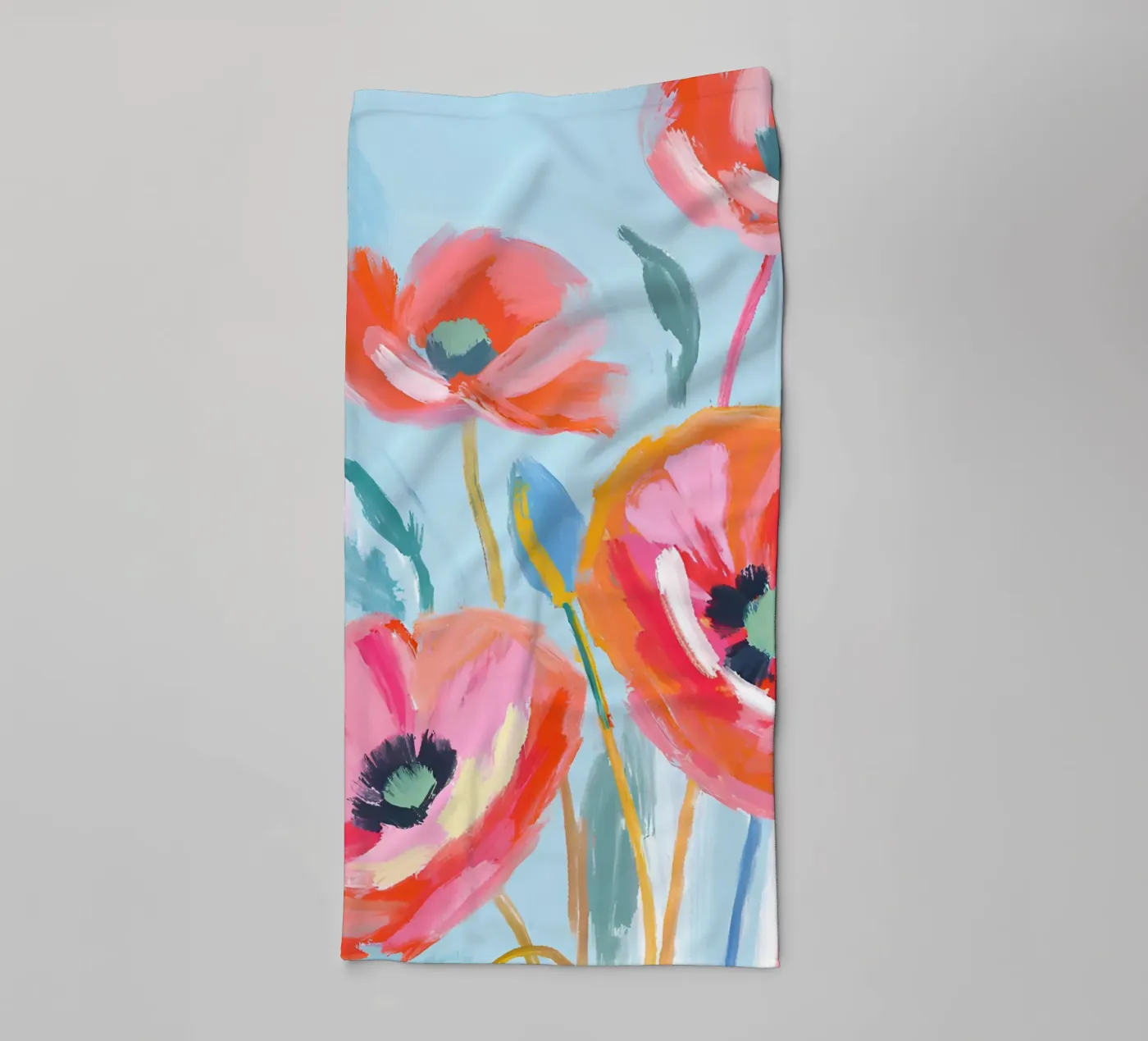 Mohnblumen badhanddoek van Ohkimiko