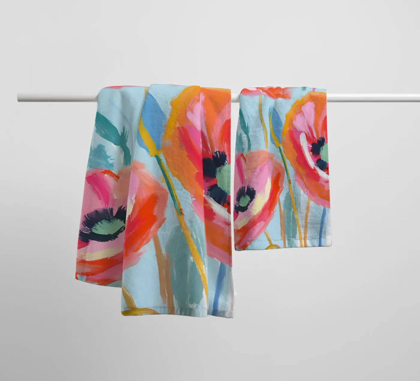 Mohnblumen badhanddoek van Ohkimiko