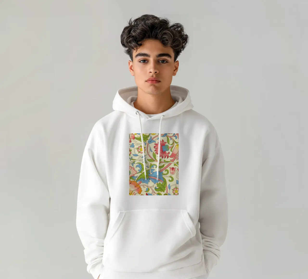 pretty floral pattern felpa con cappuccio da Venus Art