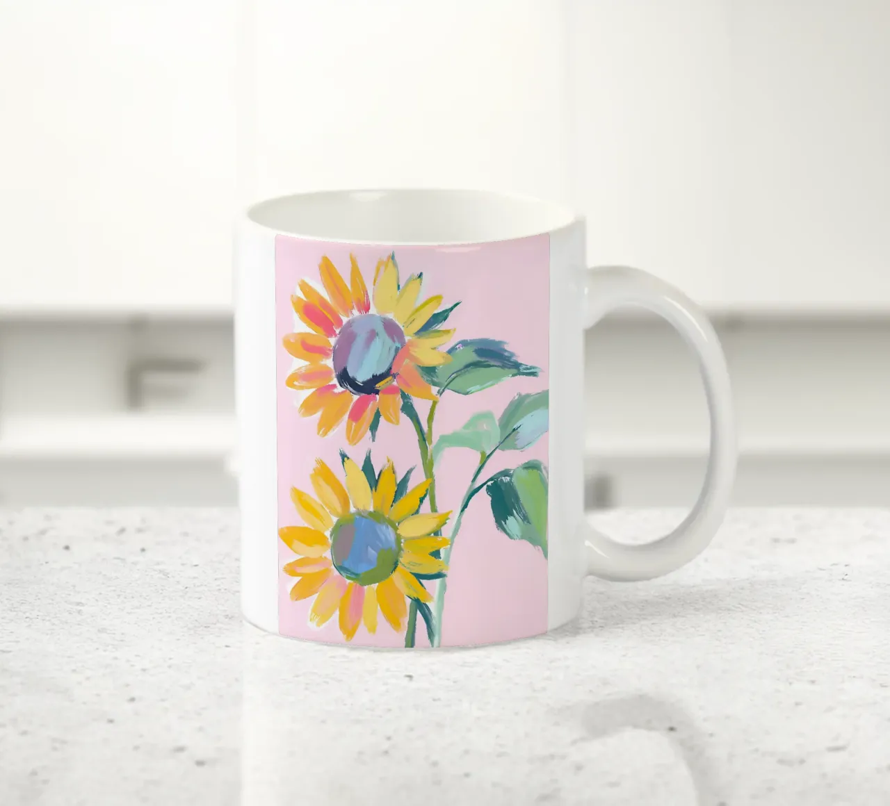 Sonnenblumen tazza in ceramica da Ohkimiko
