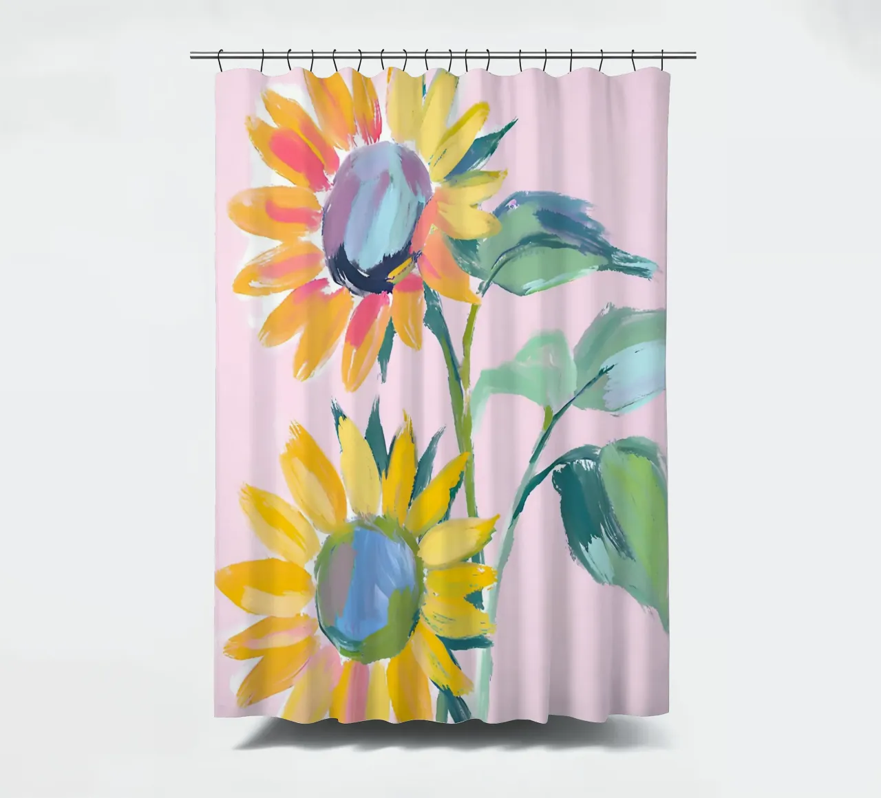 Sonnenblumen shower curtain by Ohkimiko