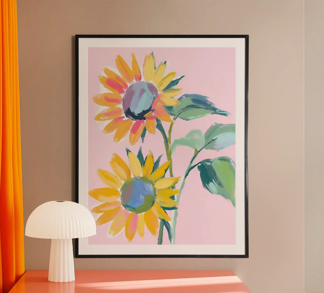 Sonnenblumen poster con telaio in plastica da Ohkimiko