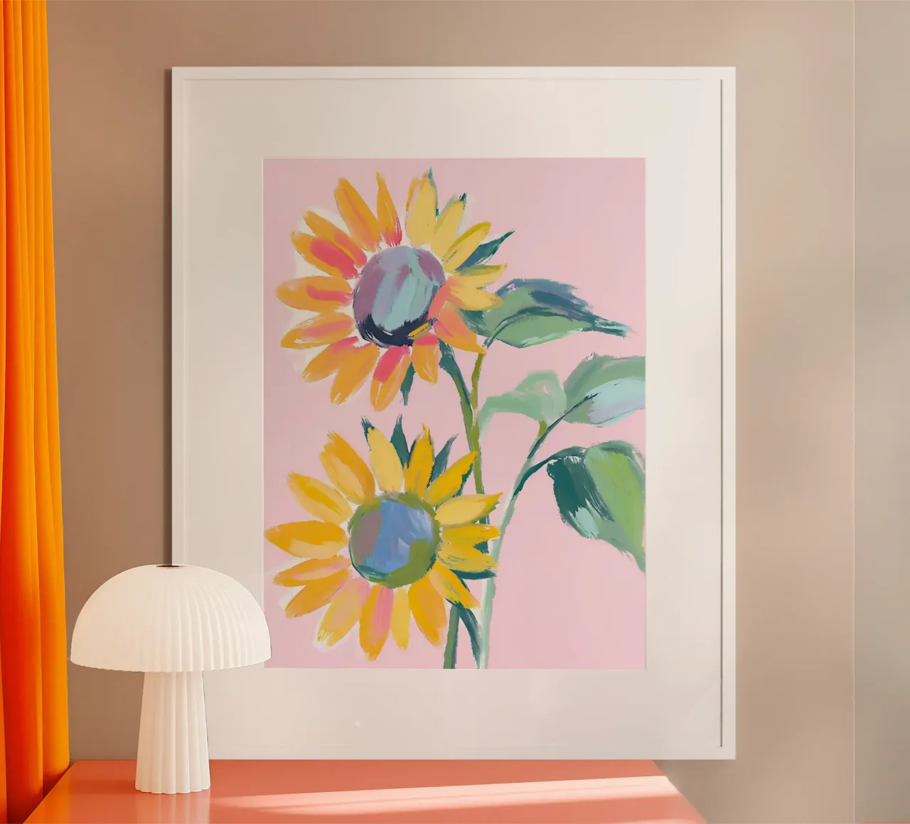 Sonnenblumen poster con telaio in plastica da Ohkimiko