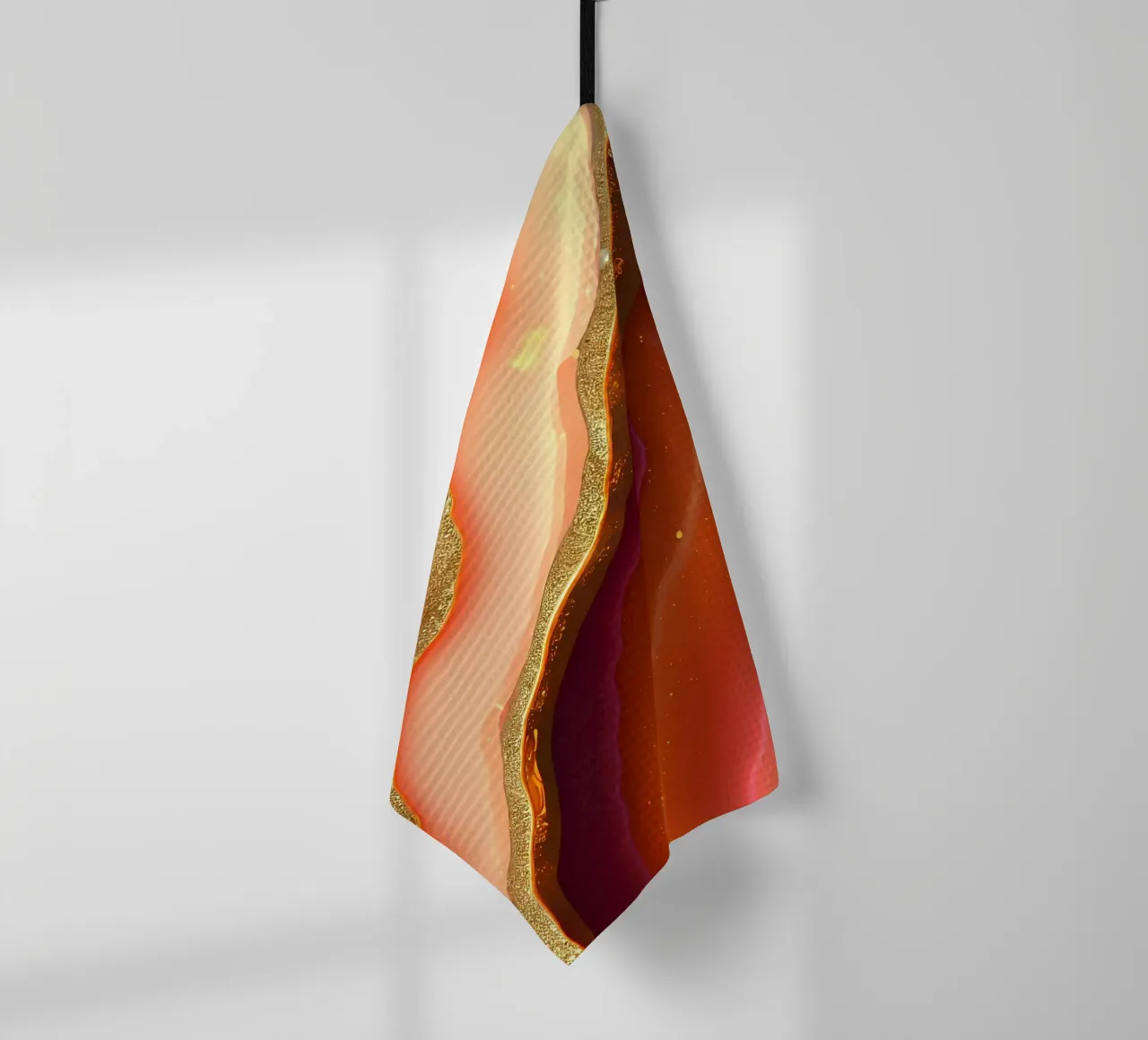 Agata rosa caldo e arancione canovaccio da cucina da Gemstone Textures