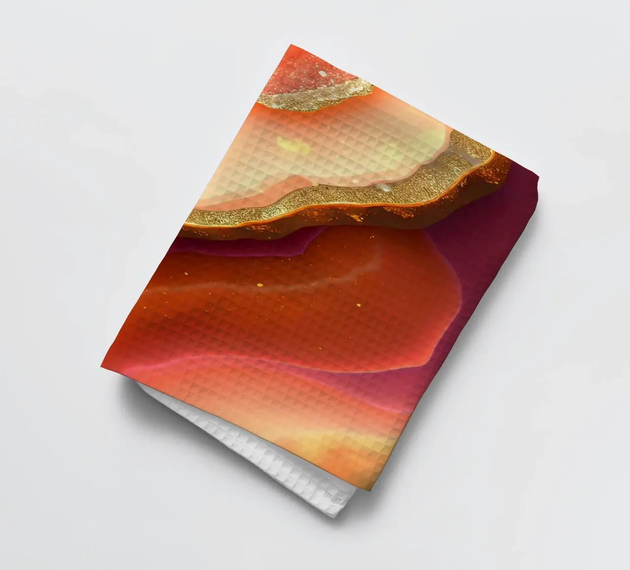 Agata rosa caldo e arancione canovaccio da cucina da Gemstone Textures