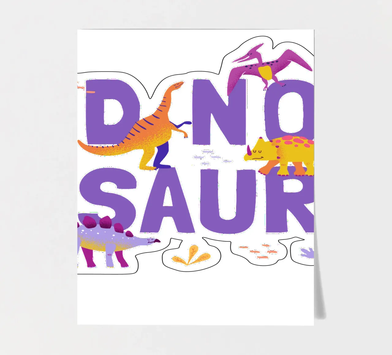 Dino-Saurier Stickerbogen von khoailang