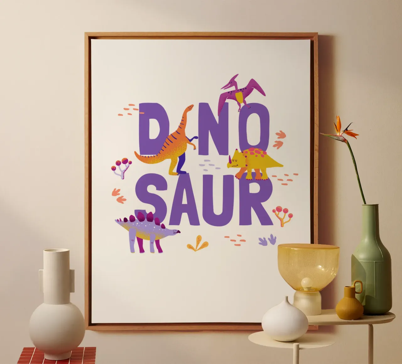 dino saur tela con Cornice a cassetta da khoailang