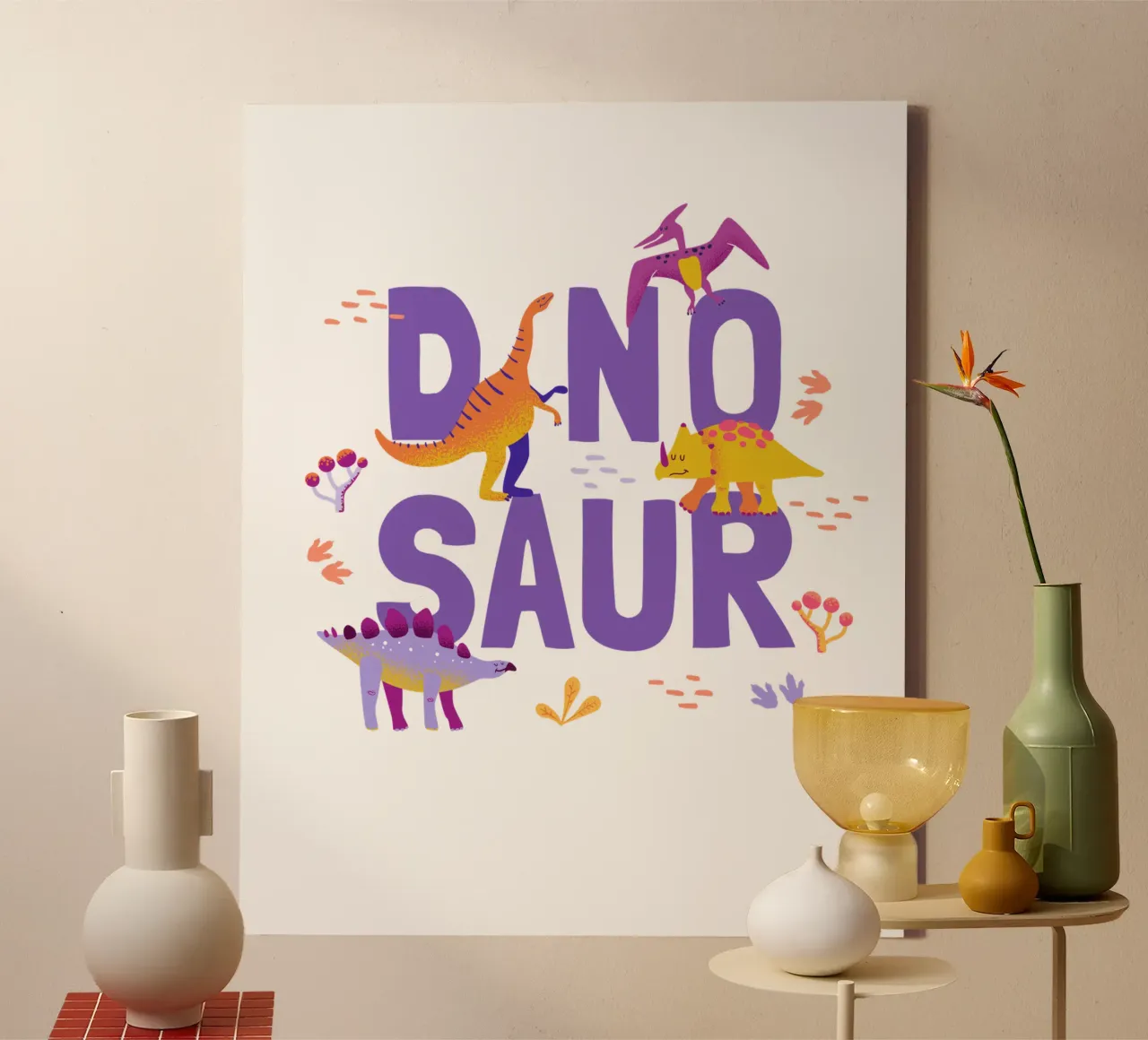 dino saur tela con Cornice a cassetta da khoailang
