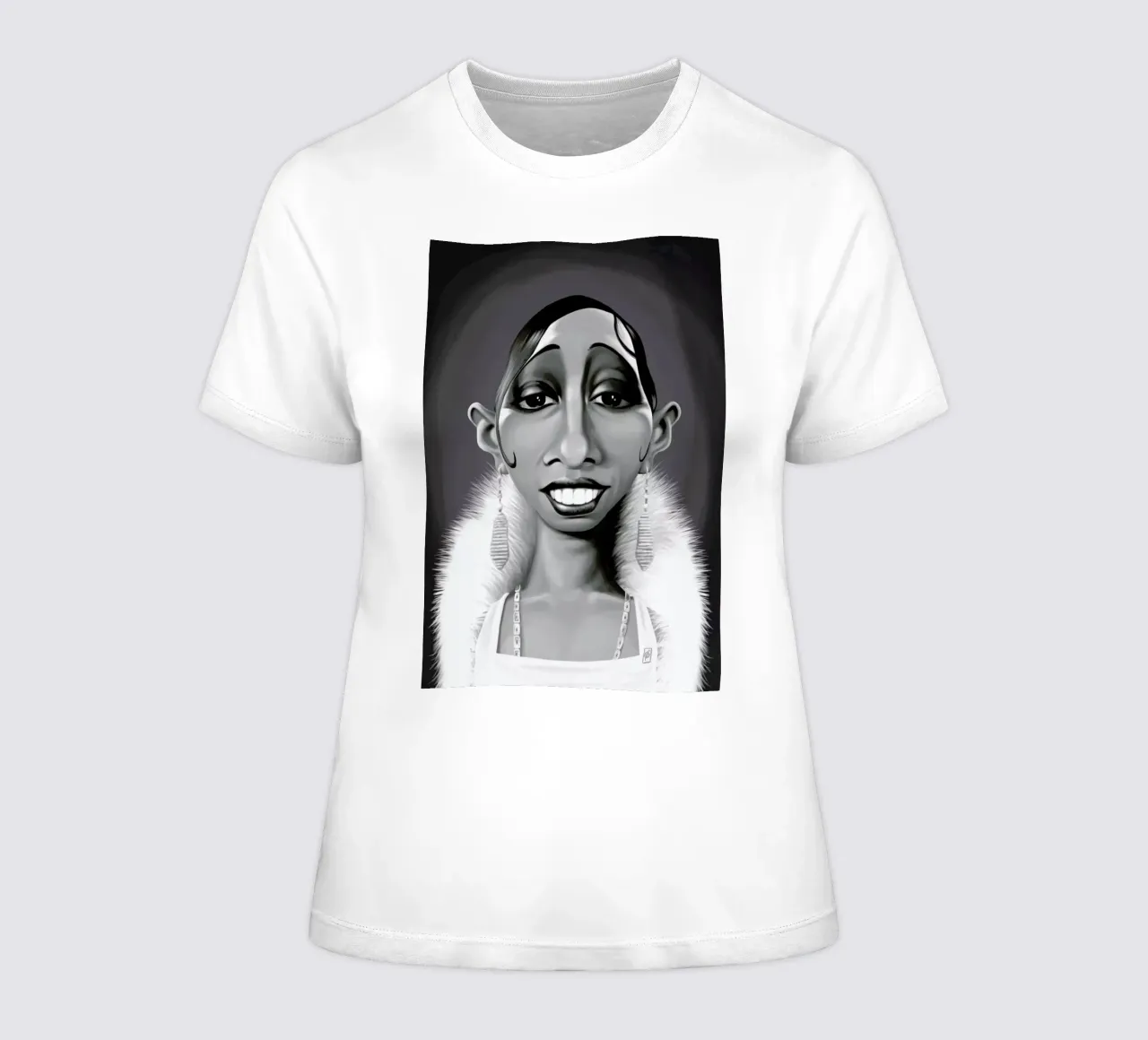 Josephine Baker women's fitted t-shirt by Rob Art | Illustration