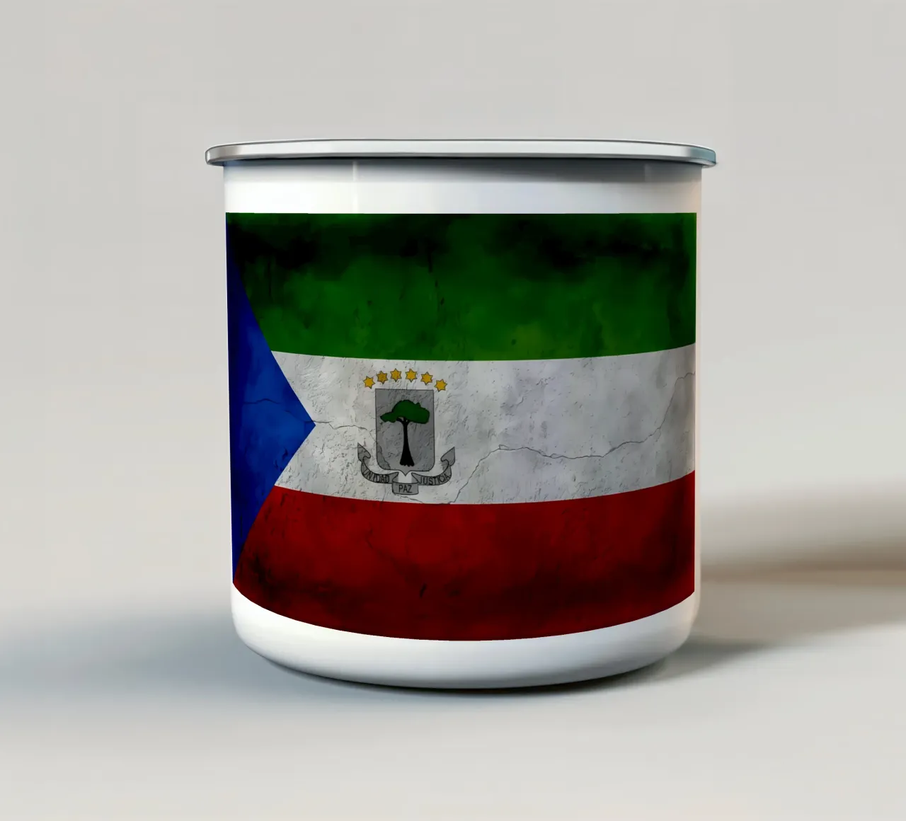 Equatorial Guinea vintage flag tazza in smalto da Joshua A Holmes