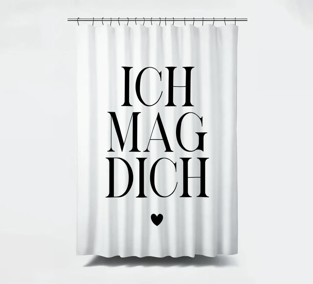 Ich mag dich shower curtain by BAINAI QUOTES