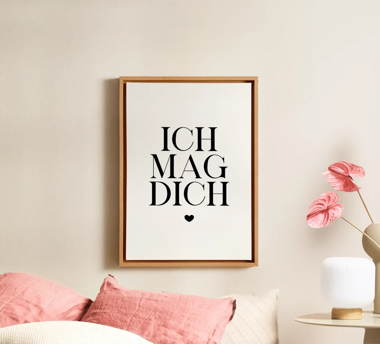 Ich mag dich canvas by BAINAI QUOTES