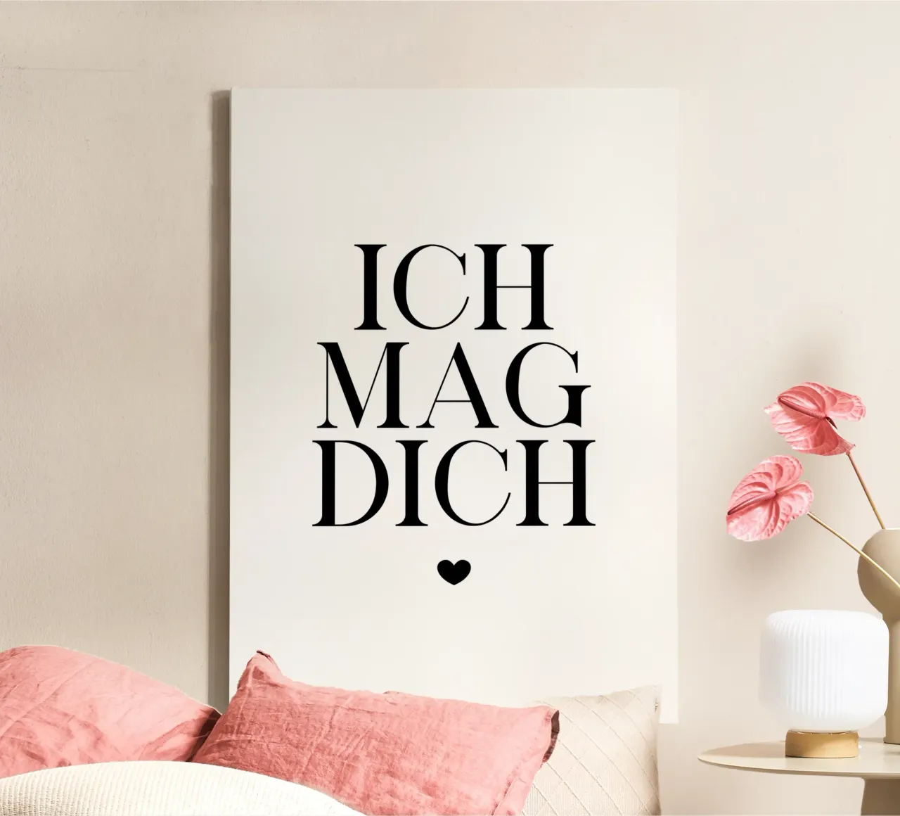 Ich mag dich canvas by BAINAI QUOTES