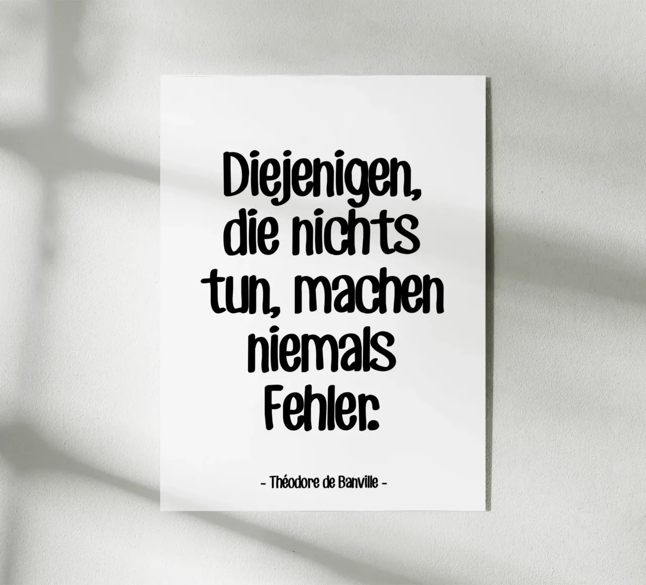 Citation Motivation de Théodore de Banville plexiglas de Wall of Words