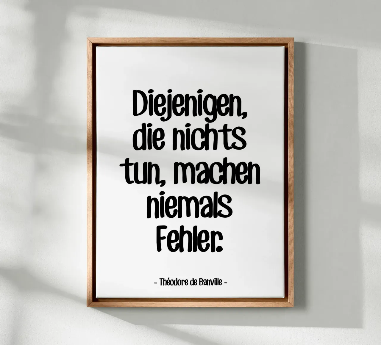 Motivatie citaat door Théodore de Banville canvas met Baklijst van Wall of Words