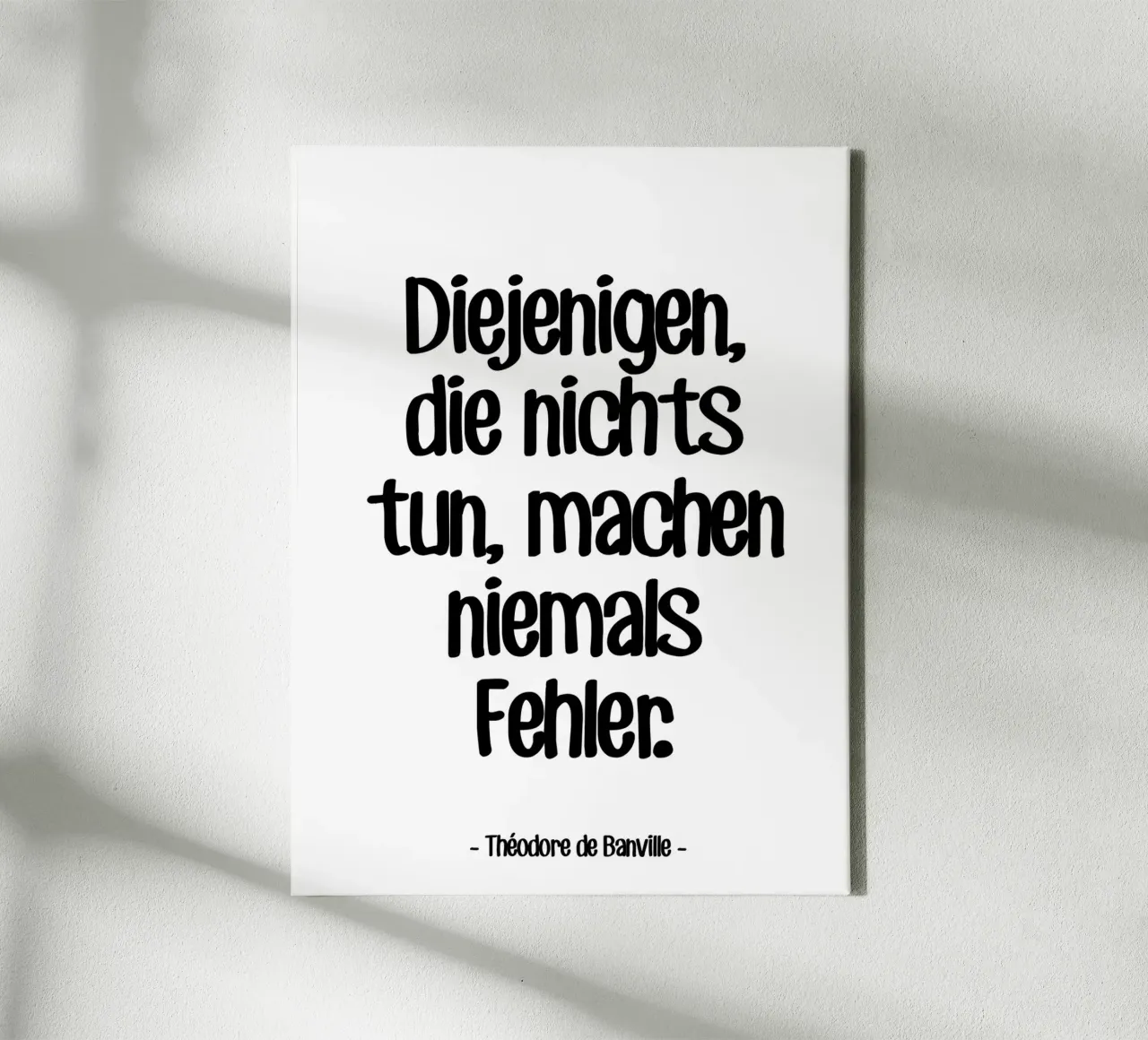 Motivatie citaat door Théodore de Banville canvas met Baklijst van Wall of Words