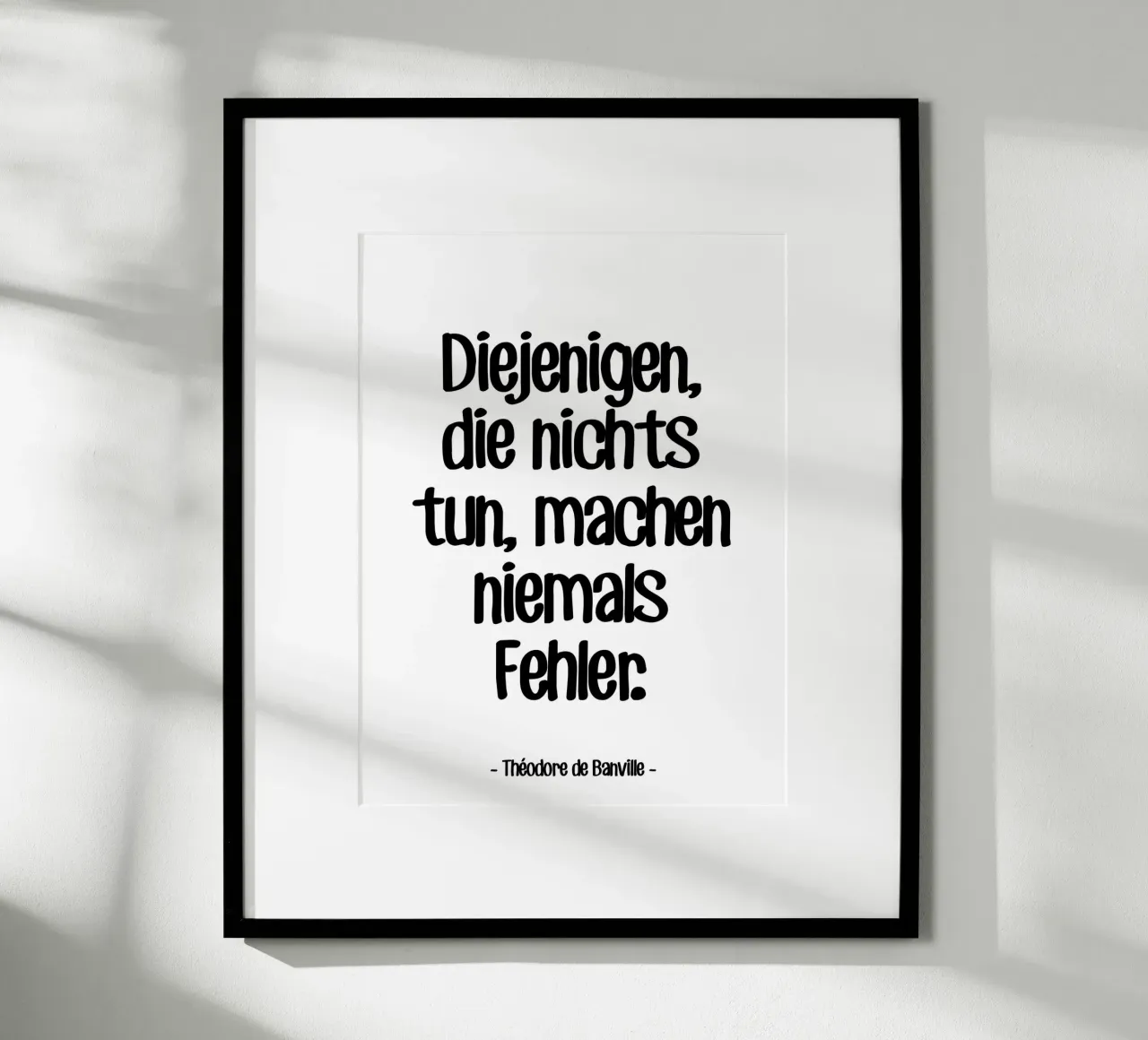 Citazione motivazionale di Théodore de Banville poster con telaio in alluminio da Wall of Words