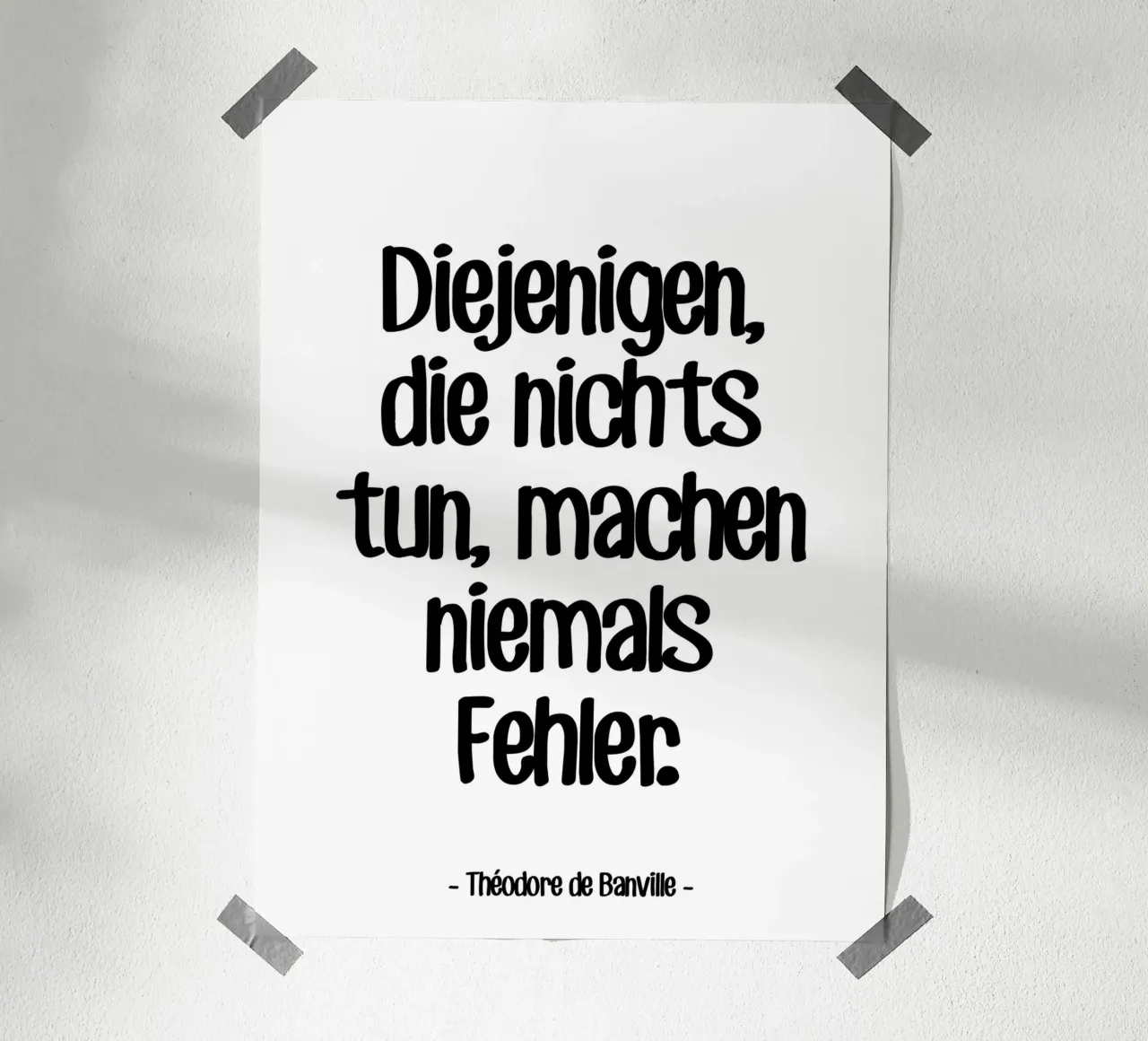 Citazione motivazionale di Théodore de Banville poster con telaio in alluminio da Wall of Words
