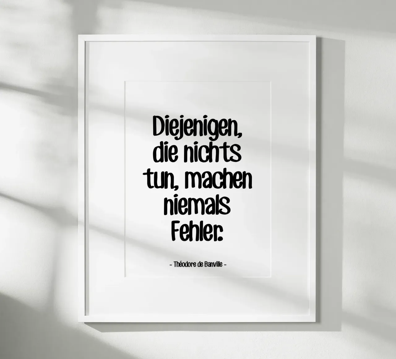 Citazione motivazionale di Théodore de Banville poster con telaio in alluminio da Wall of Words