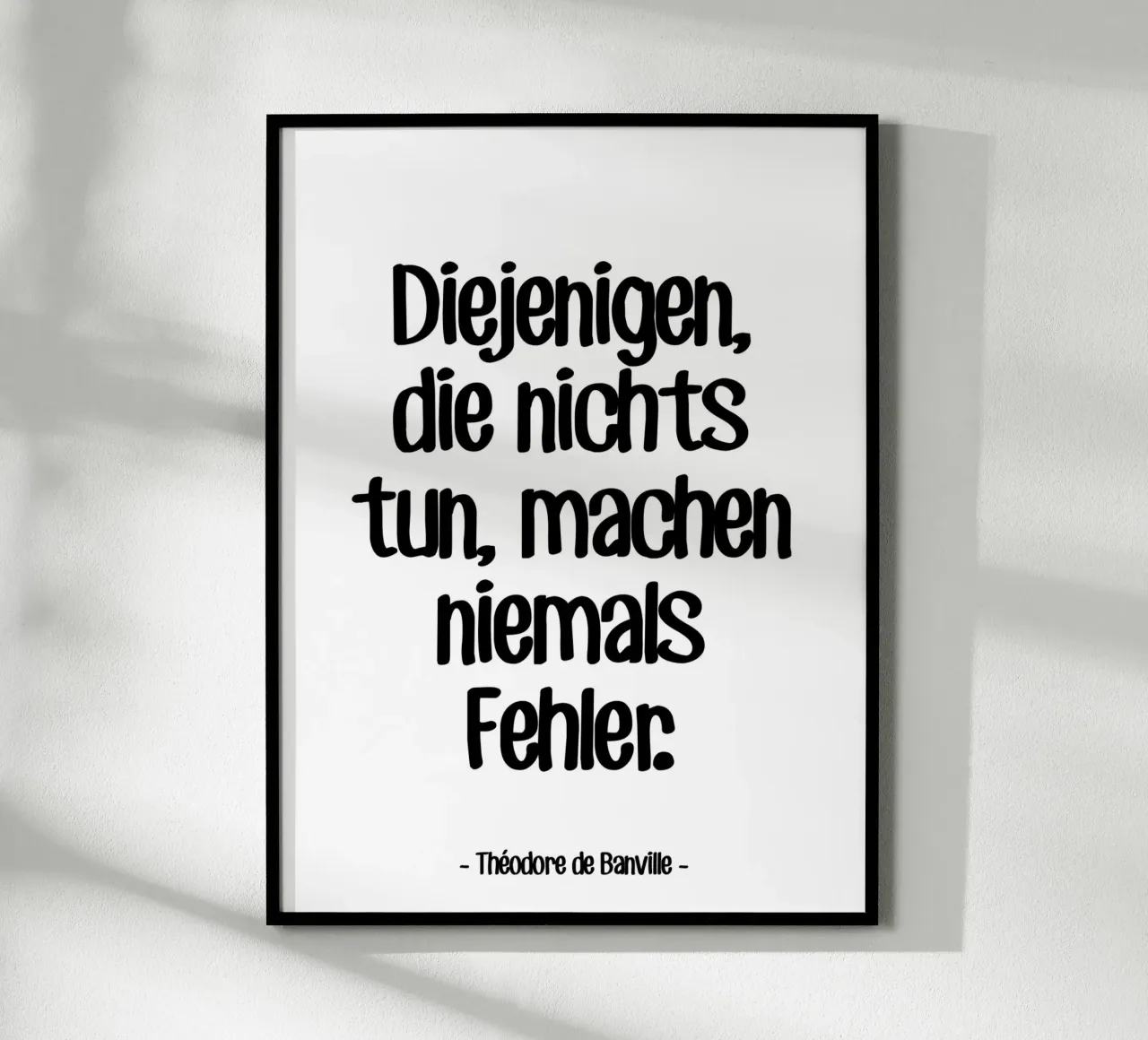 Citazione motivazionale di Théodore de Banville poster con telaio in alluminio da Wall of Words